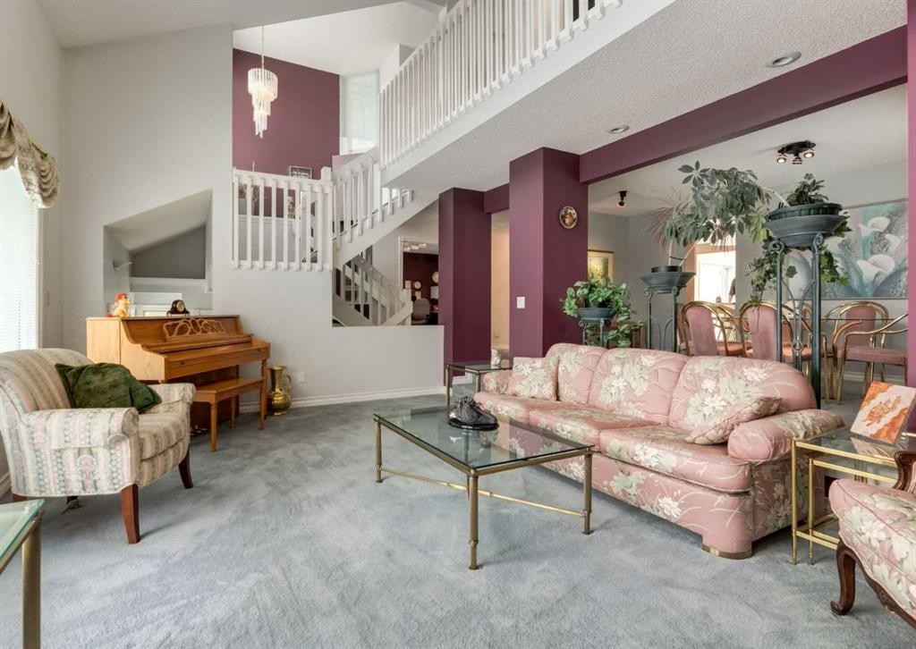 164 Hawksbrow Drive Nw, Calgary, AB - Indoor Photo Showing Living Room