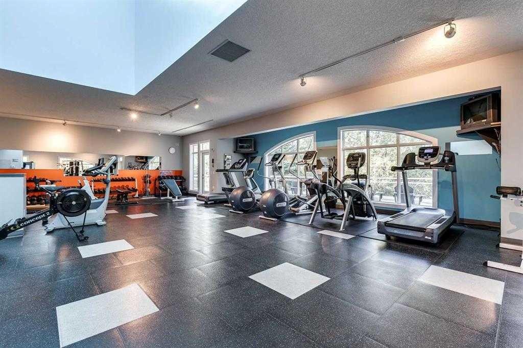 8103-14 Hemlock Crescent Sw, Calgary, AB - Indoor Photo Showing Gym Room
