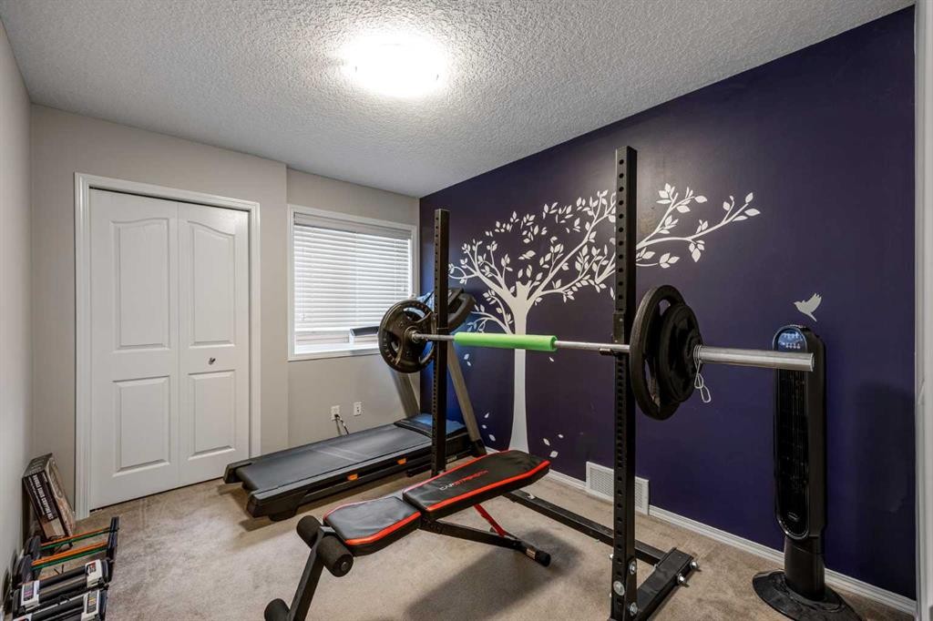 526 New Brighton Drive Se, Calgary, AB - Indoor Photo Showing Gym Room