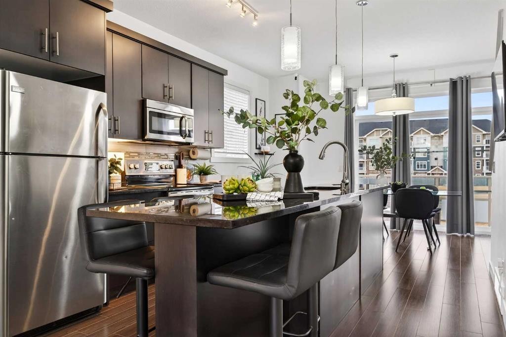 404 Redstone View Ne, Calgary, AB - Indoor Photo Showing Kitchen With Stainless Steel Kitchen With Upgraded Kitchen