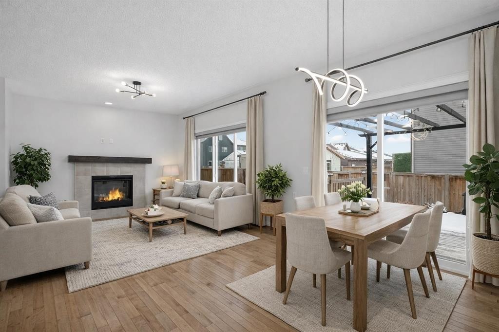 114 Walgrove Green Se, Calgary, AB - Indoor With Fireplace