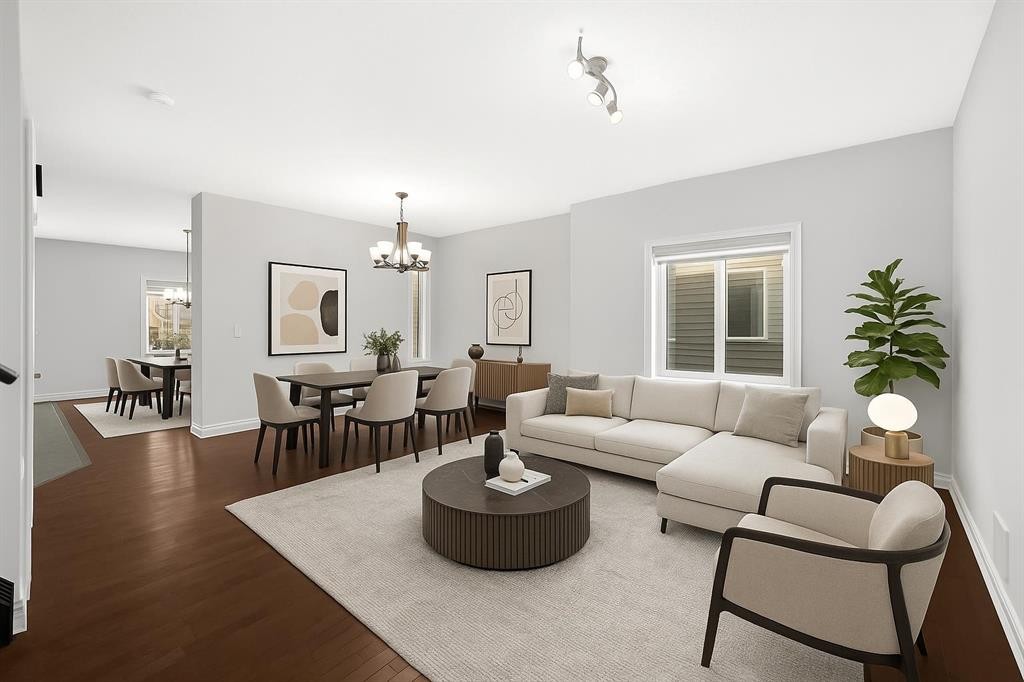 422 Taralake Way Ne, Calgary, AB - Indoor Photo Showing Living Room
