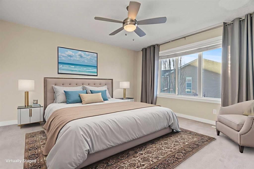 2306 Bayside Circle Sw, Airdrie, AB - Indoor Photo Showing Bedroom
