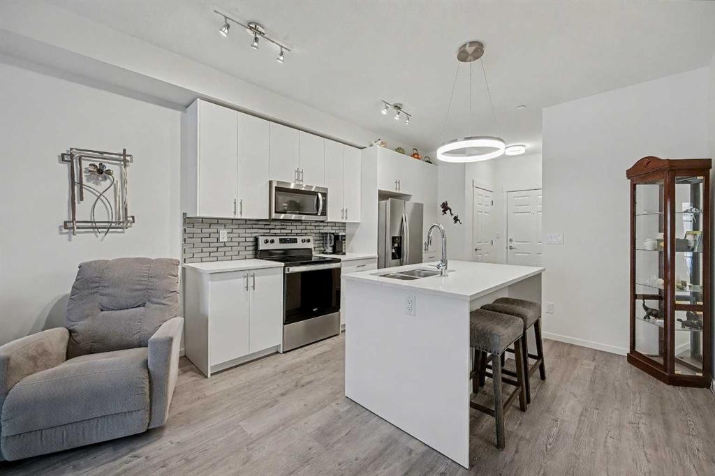 5105-151 Legacy Main Street Se, Calgary, AB - Indoor Photo Showing Kitchen With Stainless Steel Kitchen With Upgraded Kitchen