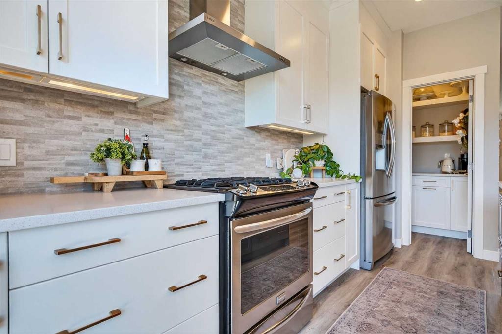 29 Howse Street Ne, Calgary, AB - Indoor Photo Showing Kitchen With Upgraded Kitchen