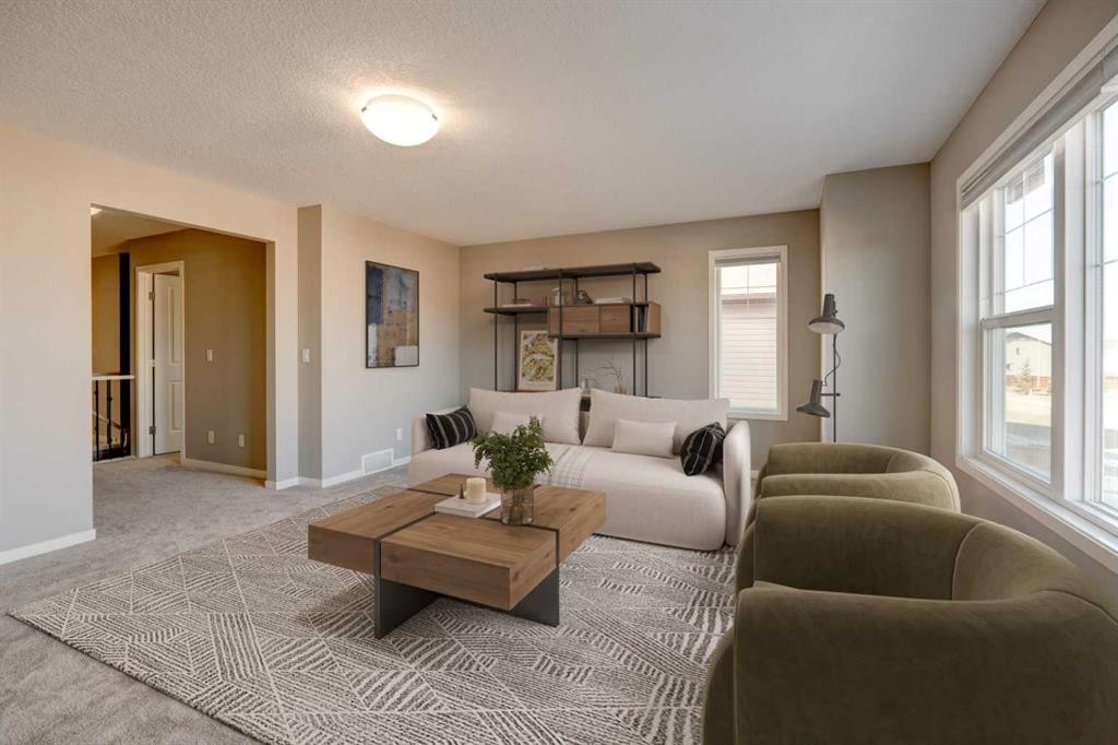 2016 Brightoncrest Green Se, Calgary, AB - Indoor Photo Showing Living Room