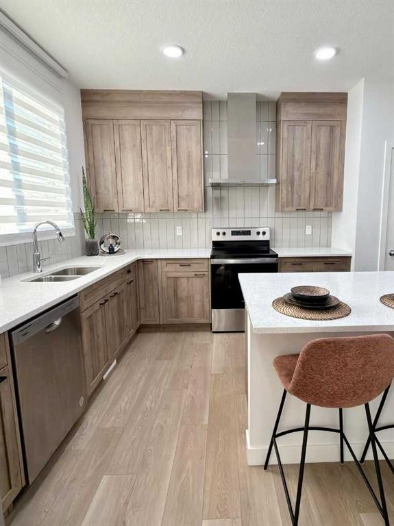 83 Legacy Passage Se, Calgary, AB - Indoor Photo Showing Kitchen With Double Sink