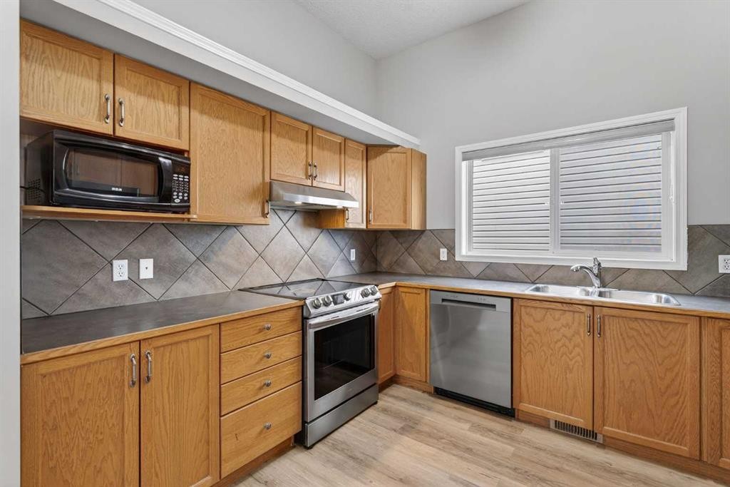 87 Saddlebrook Gardens Ne, Calgary, AB - Indoor Photo Showing Kitchen With Double Sink