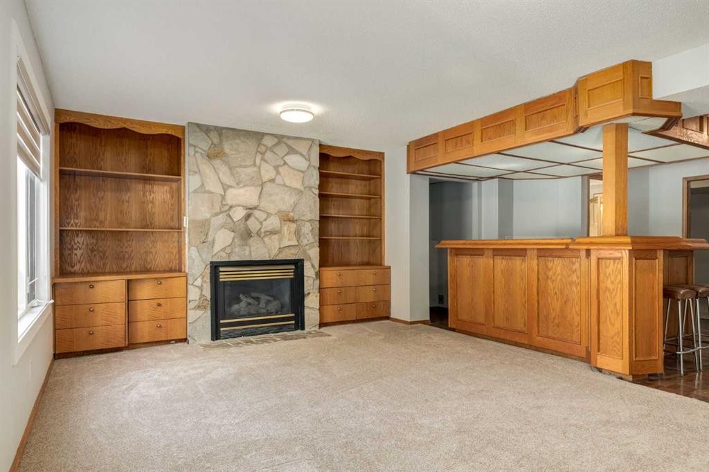 44 Citadel Manor Nw, Calgary, AB - Indoor With Fireplace