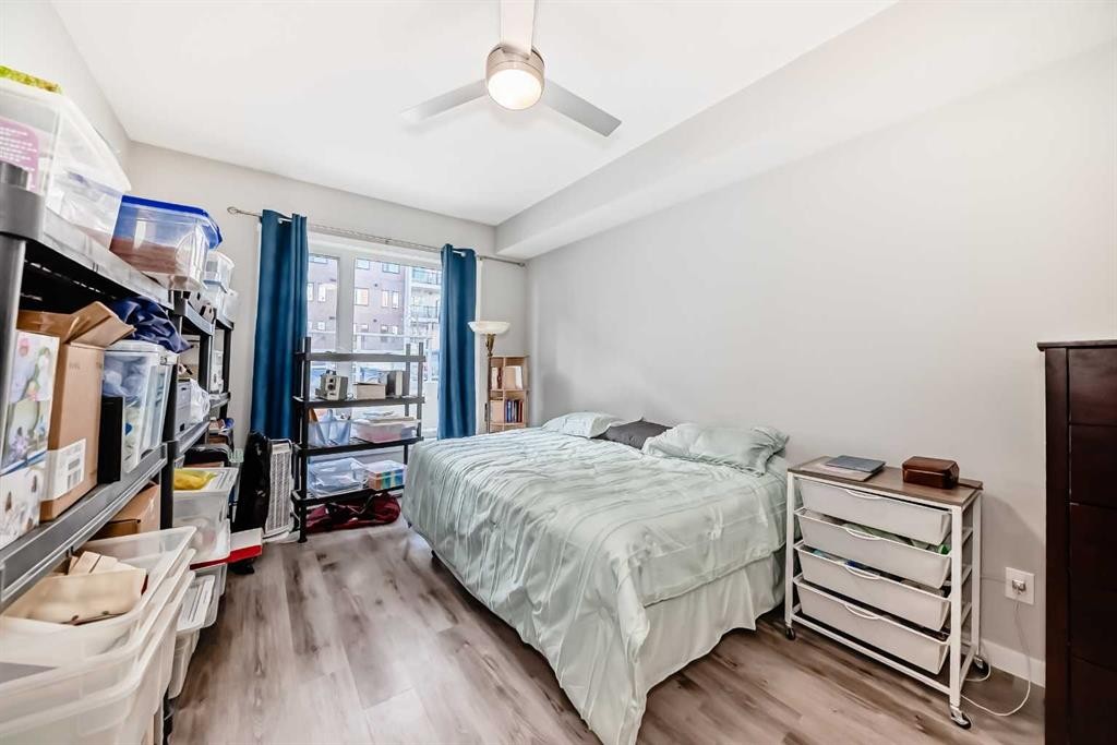 108-71 Shawnee Common Sw, Calgary, AB - Indoor Photo Showing Bedroom