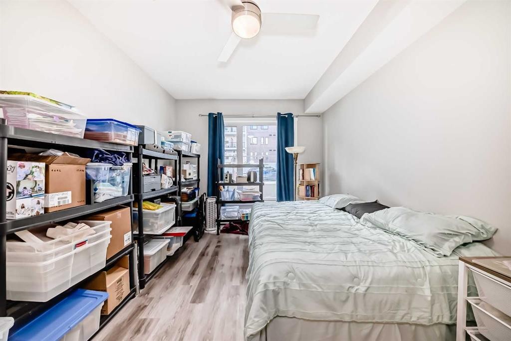 108-71 Shawnee Common Sw, Calgary, AB - Indoor Photo Showing Bedroom