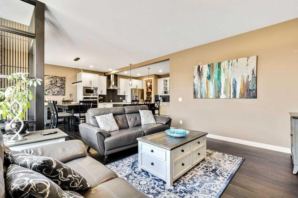 205 Aspenmere Way, Chestermere, AB - Indoor Photo Showing Living Room