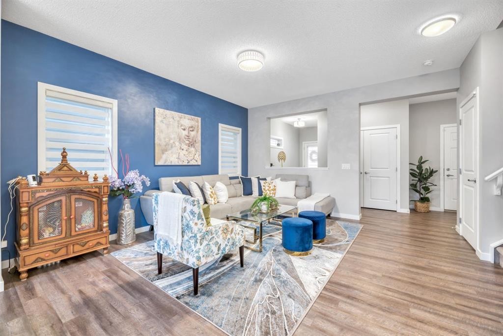 63 Walgrove Way Se, Calgary, AB - Indoor Photo Showing Living Room