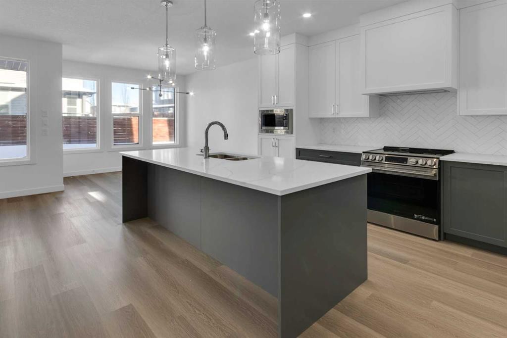 137 Copperhead Road Se, Calgary, AB - Indoor Photo Showing Kitchen With Upgraded Kitchen
