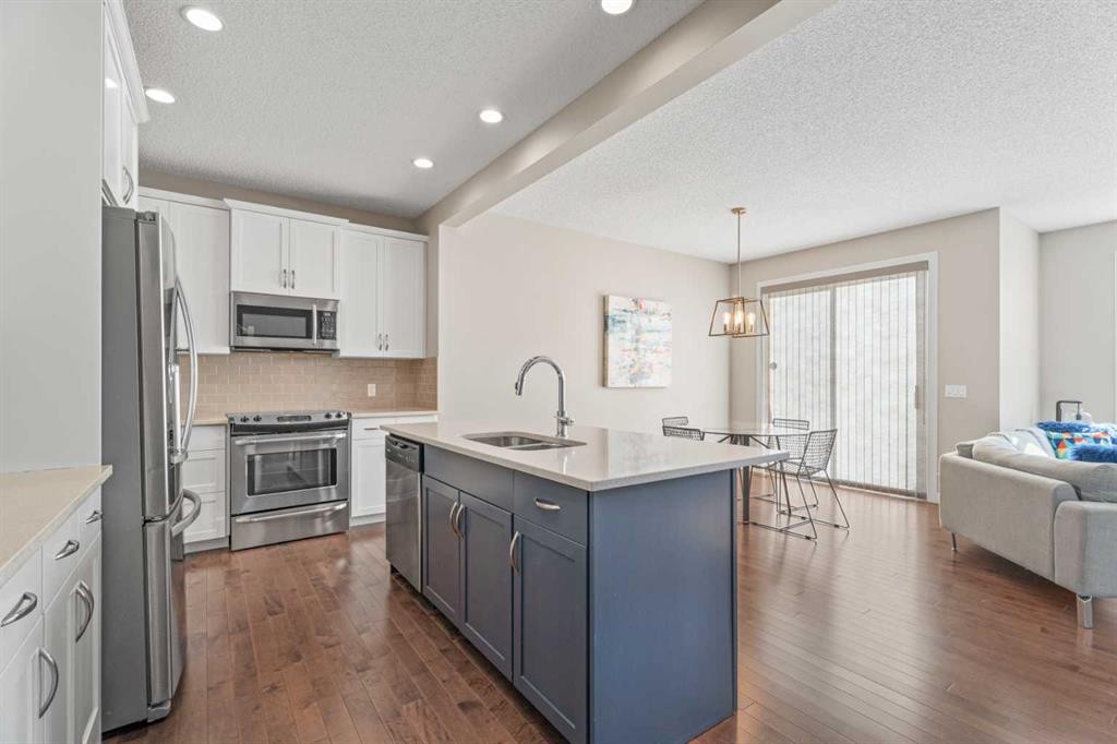 308 Chaparral Valley Way Se, Calgary, AB - Indoor Photo Showing Kitchen With Stainless Steel Kitchen With Double Sink With Upgraded Kitchen