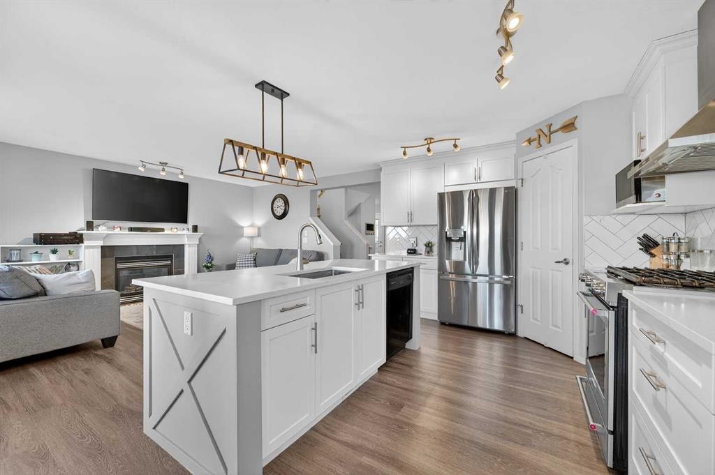 201 Saddlecrest Way Ne, Calgary, AB - Indoor Photo Showing Kitchen With Stainless Steel Kitchen