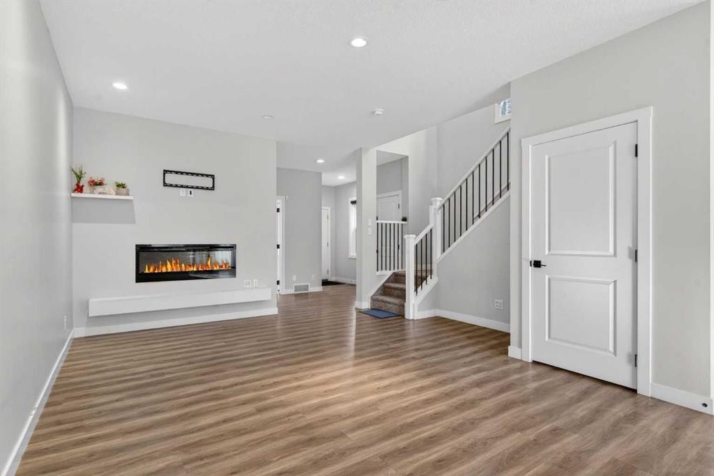 210 Cornerstone Crescent Ne, Calgary, AB - Indoor With Fireplace