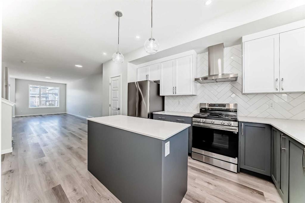 1907 Cornerstone Boulevard Ne, Calgary, AB - Indoor Photo Showing Kitchen With Upgraded Kitchen