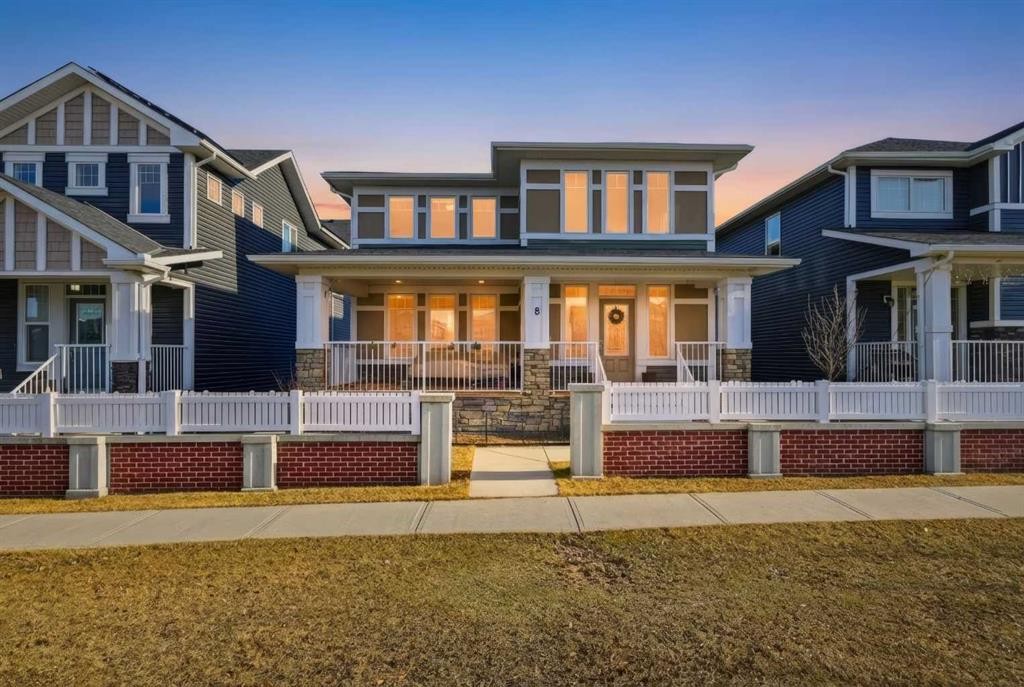 8 Redstone Passage Ne, Calgary, AB - Outdoor With Deck Patio Veranda With Facade