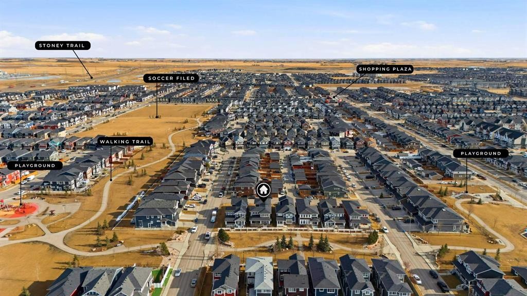 8 Redstone Passage Ne, Calgary, AB - Outdoor With View