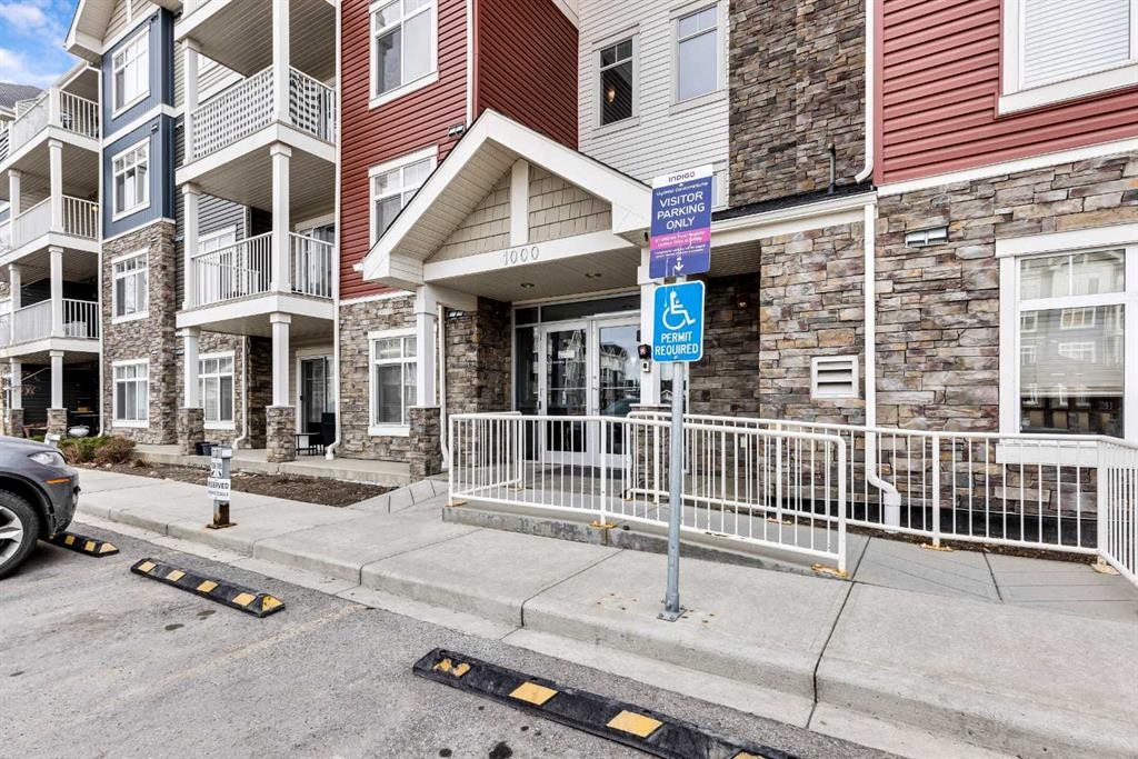 1302-155 Skyview Ranch Way Ne, Calgary, AB - Outdoor With Balcony With Facade