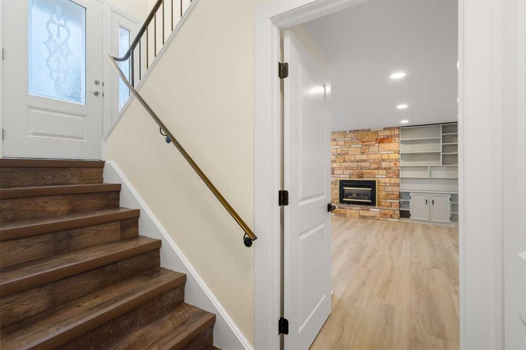 95 Silver Brook Drive Nw, Calgary, AB - Indoor With Fireplace