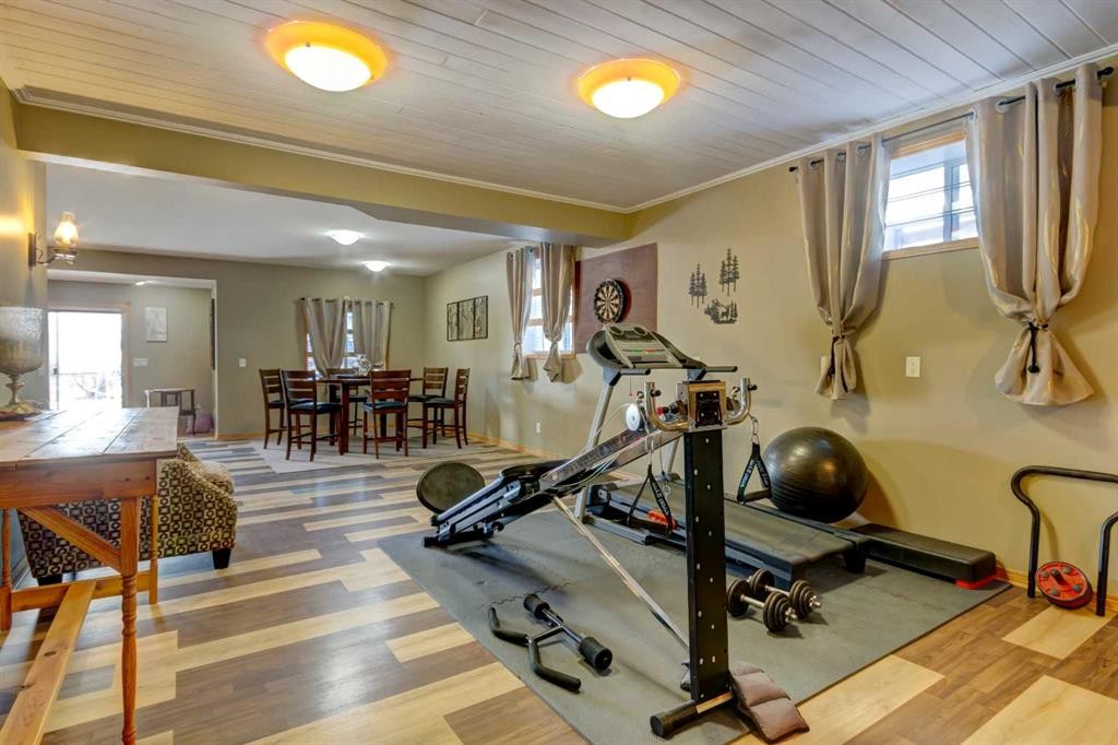 533 Highwood Drive, Longview, AB - Indoor Photo Showing Gym Room