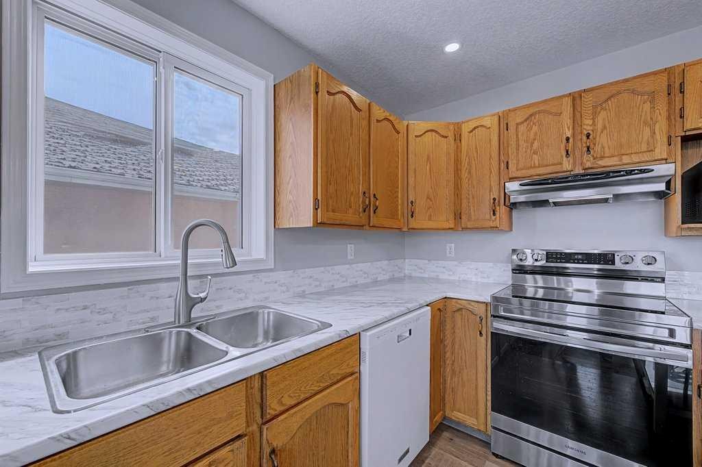 24 Sunlake Circle Se, Calgary, AB - Indoor Photo Showing Kitchen With Double Sink