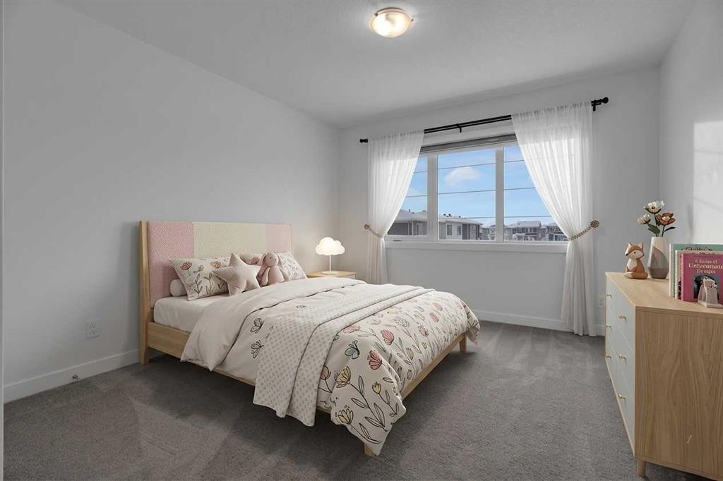 #208 Dawson Harbour Heights, Chestermere, AB - Indoor Photo Showing Bedroom