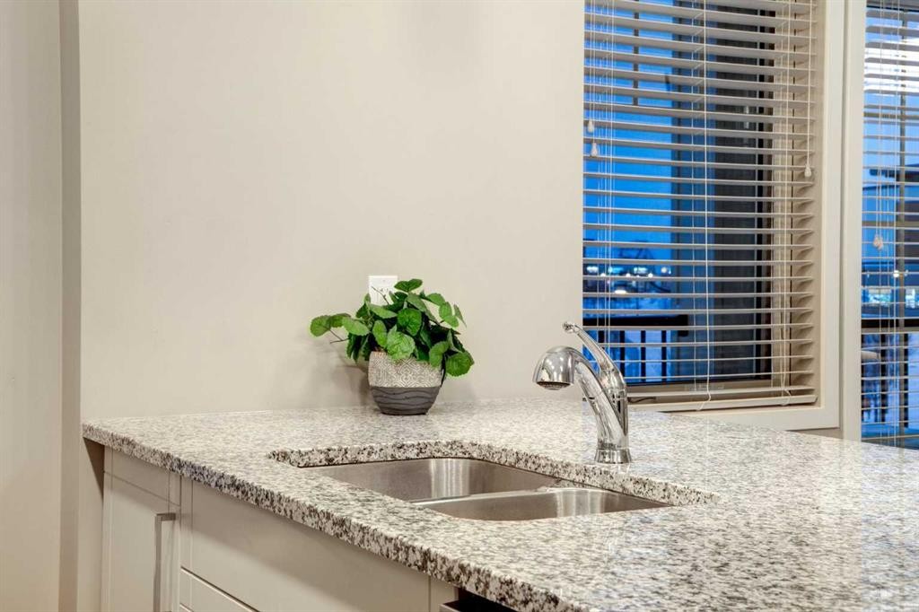316-30 Mahogany Mews Se, Calgary, AB - Indoor Photo Showing Kitchen With Double Sink