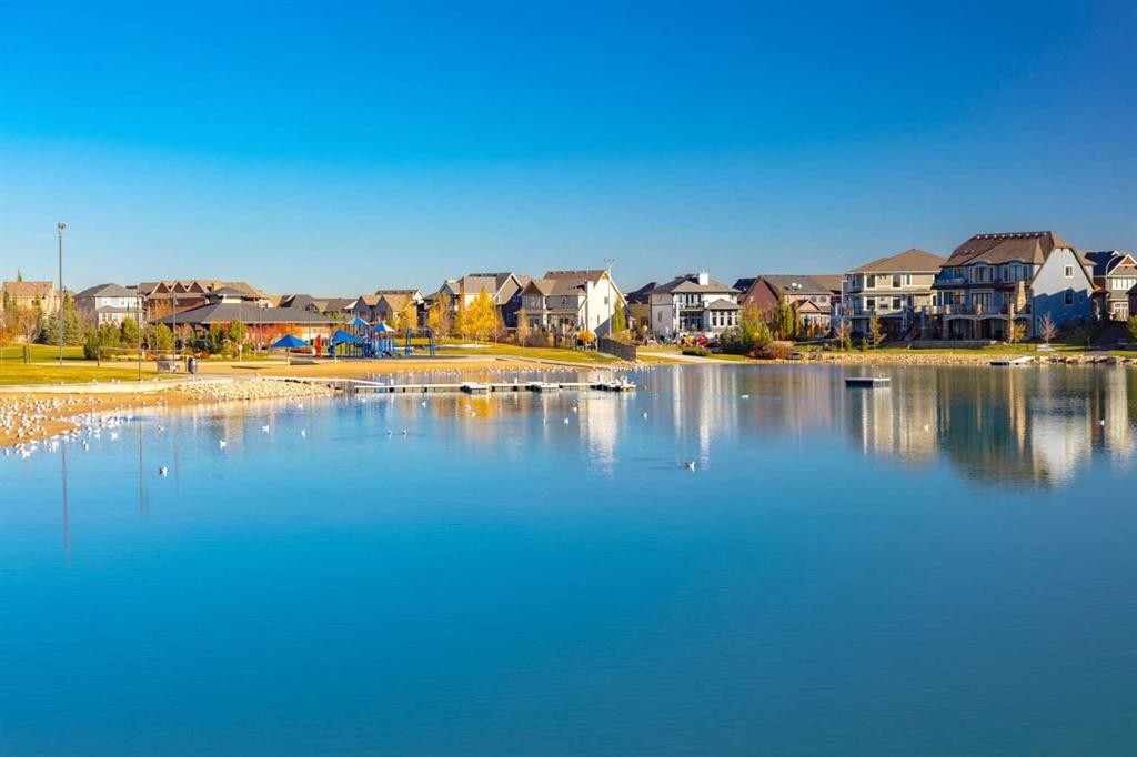 316-30 Mahogany Mews Se, Calgary, AB - Outdoor With Body Of Water With View