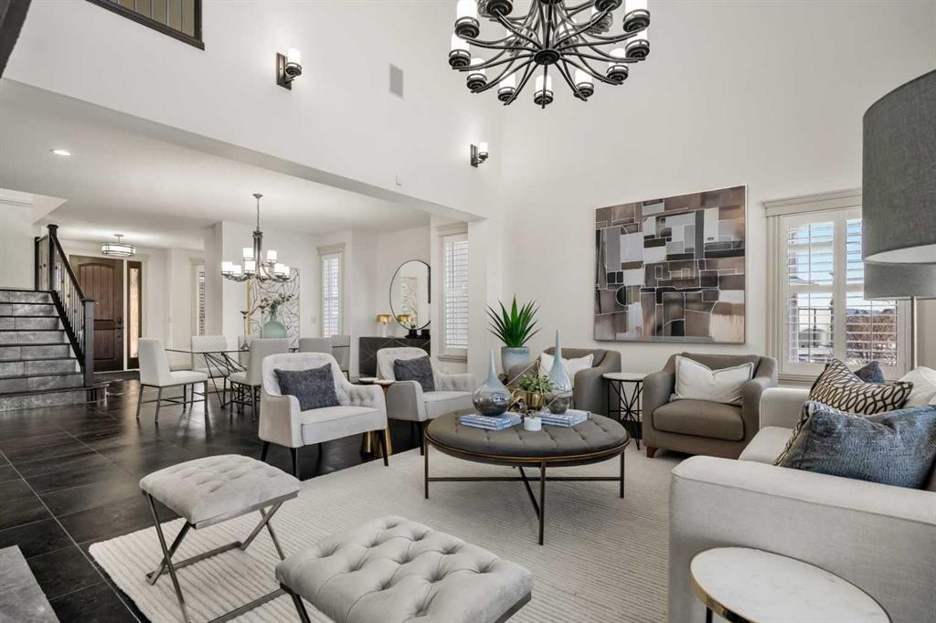 151 Mahogany Bay Se, Calgary, AB - Indoor Photo Showing Living Room