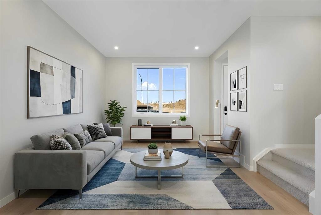 1465 Rangeview Drive Se, Calgary, AB - Indoor Photo Showing Living Room