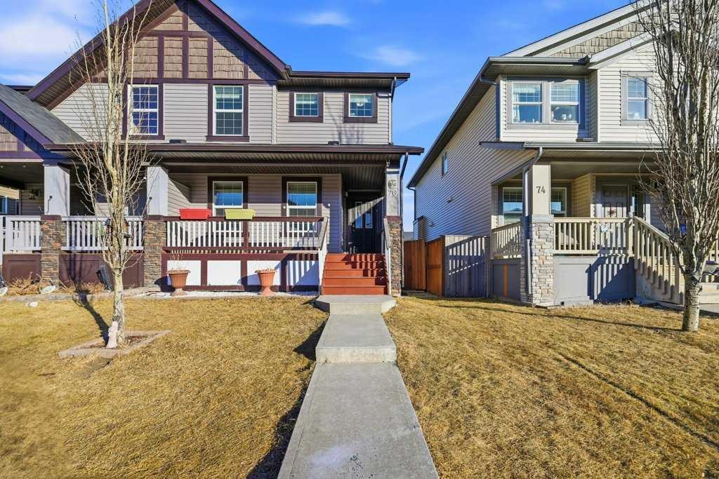 70 Skyview Point Green Ne, Calgary, AB - Outdoor With Deck Patio Veranda With Facade
