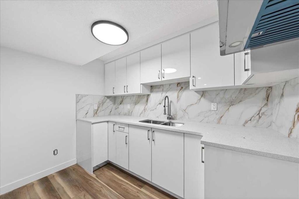 34 Saddlecrest Crescent Ne, Calgary, AB - Indoor Photo Showing Kitchen With Double Sink