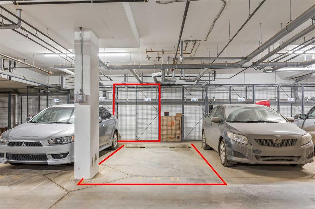 2113-200 Seton Circle Se, Calgary, AB - Indoor Photo Showing Garage