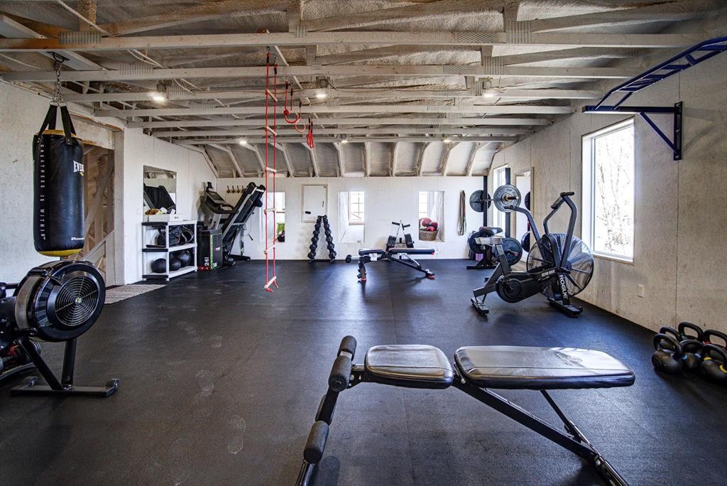 109 Derochie Drive, Claresholm, AB - Indoor Photo Showing Gym Room