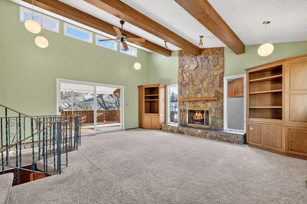 5315 Valiant Drive Nw, Calgary, AB - Indoor With Fireplace