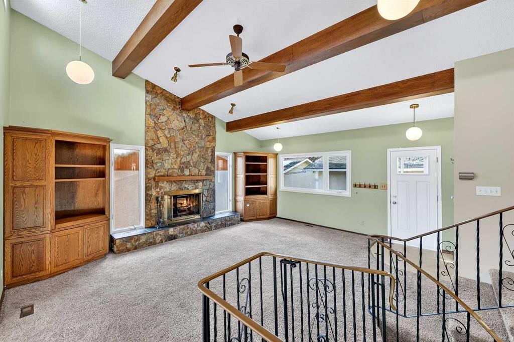 5315 Valiant Drive Nw, Calgary, AB - Indoor With Fireplace