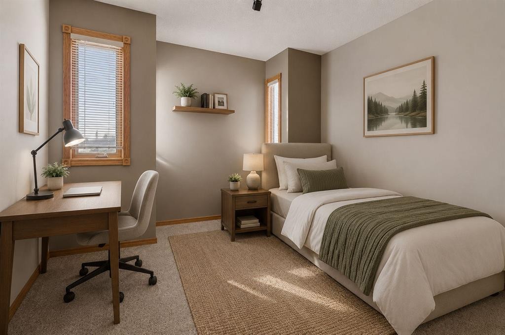 7117 California Boulevard Ne, Calgary, AB - Indoor Photo Showing Bedroom
