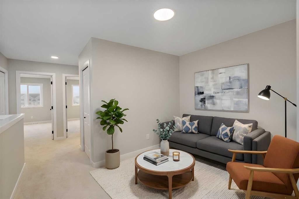 1485 Rangeview Drive Se, Calgary, AB - Indoor Photo Showing Living Room