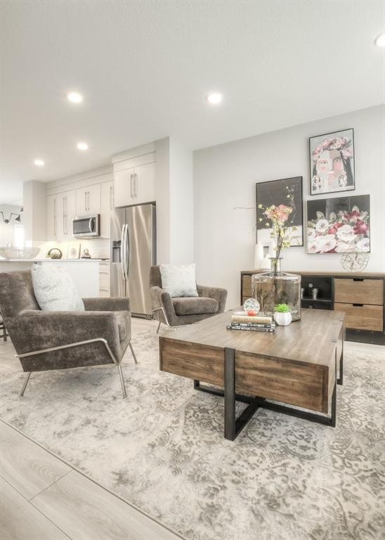 134 Rangeview Path Se, Calgary, AB - Indoor Photo Showing Living Room