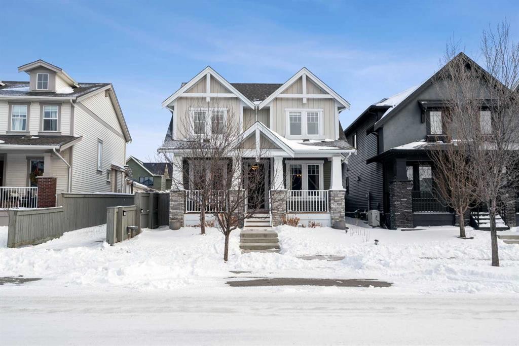 346 Cooperstown Common Sw, Airdrie, AB - Outdoor With Deck Patio Veranda With Facade