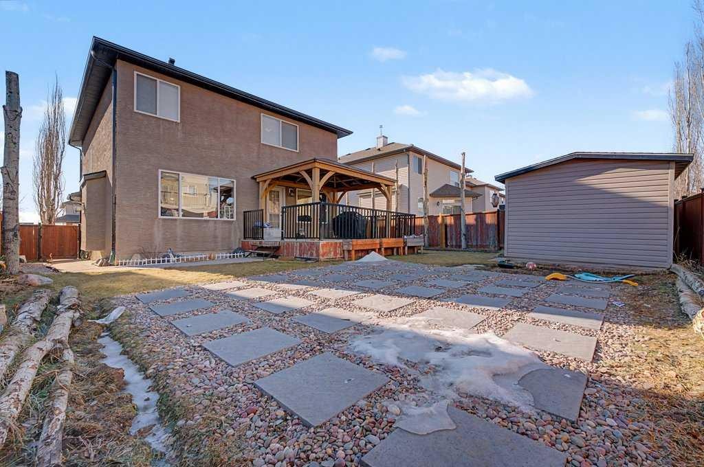 284 Hawkmere View, Chestermere, AB - Outdoor With Deck Patio Veranda