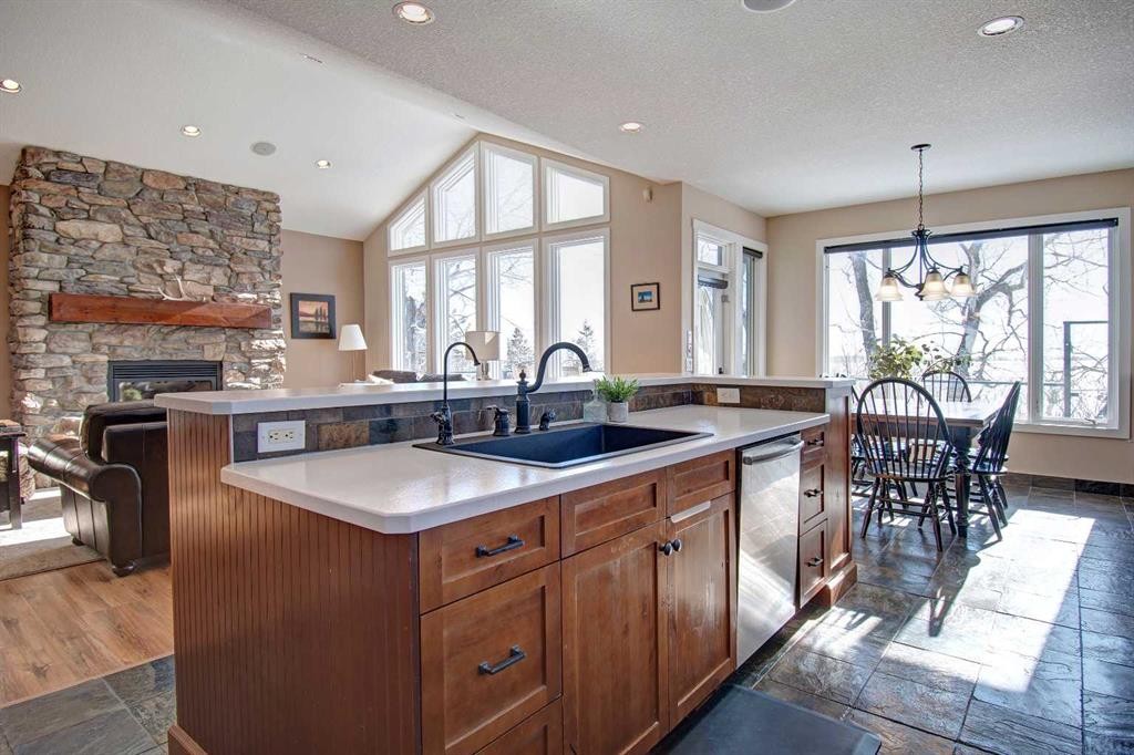 274181 Range Road 23, Rural Rocky View County, AB - Indoor With Fireplace