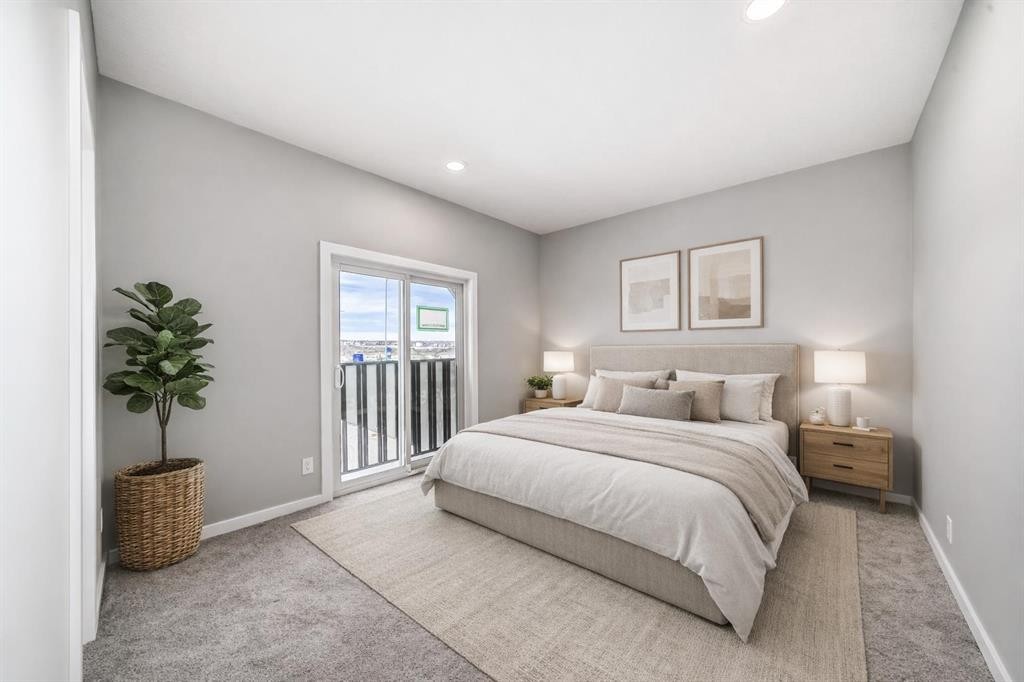 85 Starling Boulevard Nw, Calgary, AB - Indoor Photo Showing Bedroom