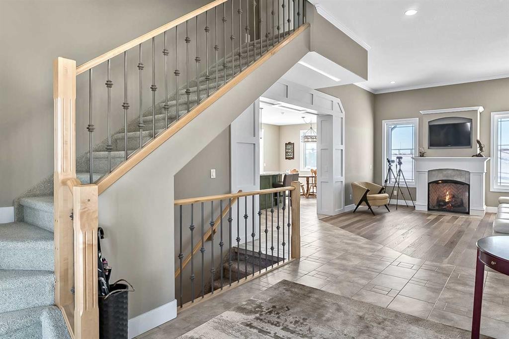 108 Ravencrest Drive, Rural Foothills County, AB - Indoor With Fireplace