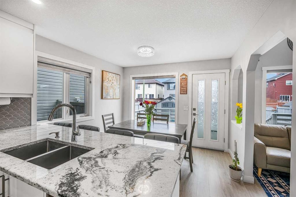 31 Saddleback Way Ne, Calgary, AB - Indoor Photo Showing Kitchen With Double Sink With Upgraded Kitchen