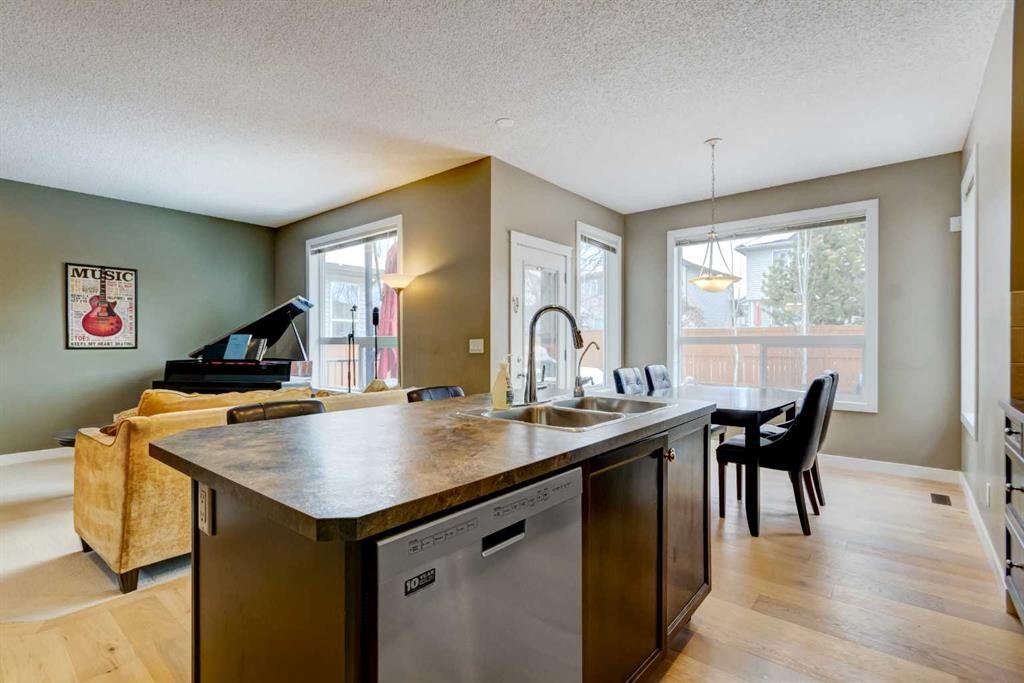 185 Brightonstone Landing Se, Calgary, AB - Indoor Photo Showing Kitchen With Double Sink