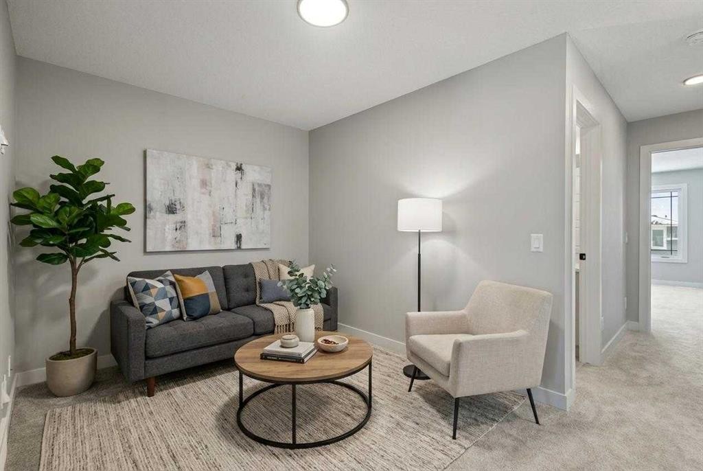 65 Amblefield Heights Nw, Calgary, AB - Indoor Photo Showing Living Room